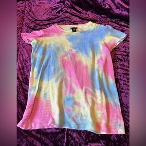 Mesh tie dye shirt